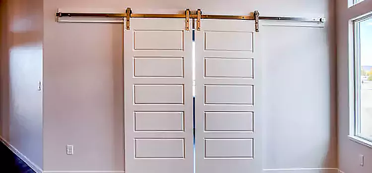 Glass Barn Door with Installation Hardware Kit Cottage Lake