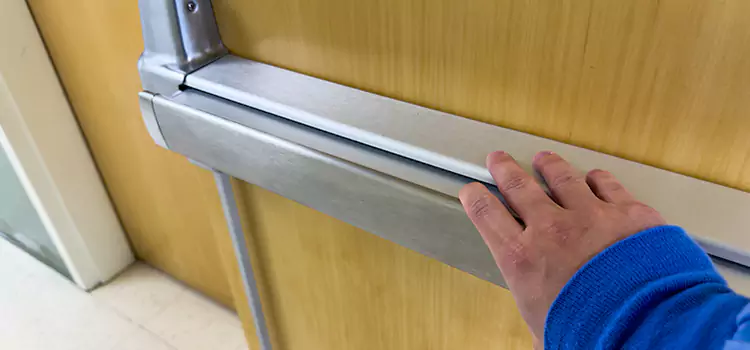 Installing a Push Bar on a Door Cottage Lake